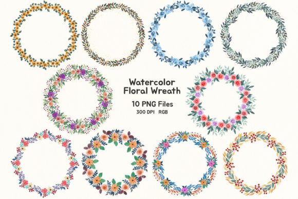 Elevate Your Projects with Watercolor Floral Wreaths