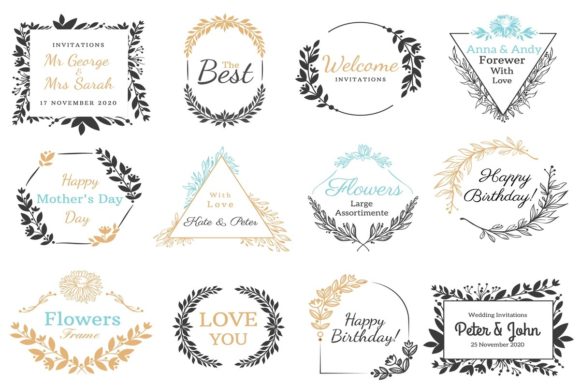 Elevating Your Designs with Floral Ornaments Labels
