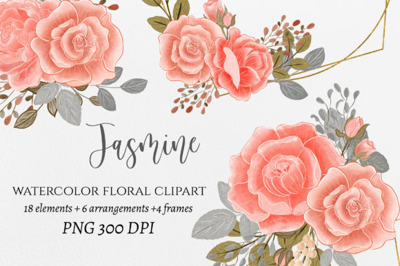 Evaluating the Watercolor Romantic Roses Floral Clipart Set