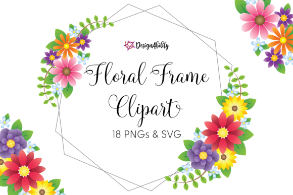 Floral Frame Clipart for Design Projects