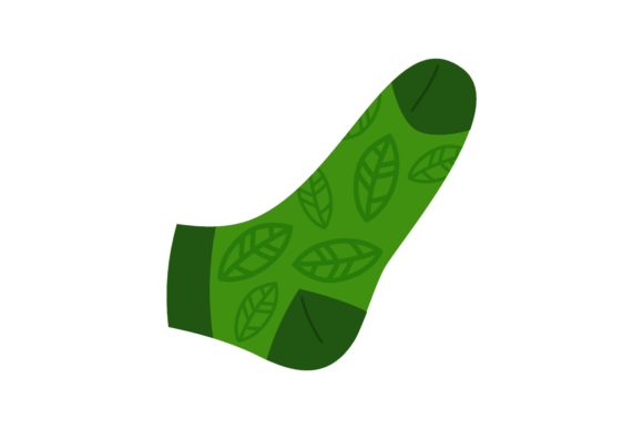 Floral Ornament Woolen Socks: Vector Illustration Art