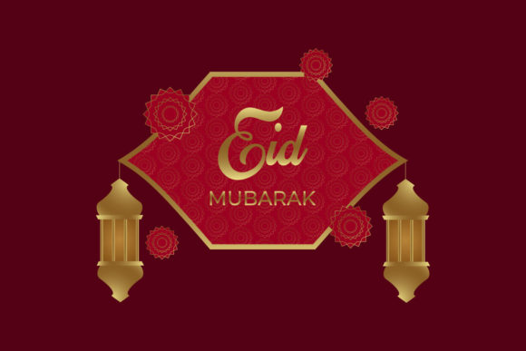 Greeting Card Islamic Floral Pattern Design: Elegant Holiday Decor