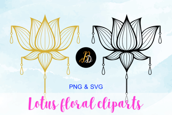 Lotus Floral Clipart Designs
