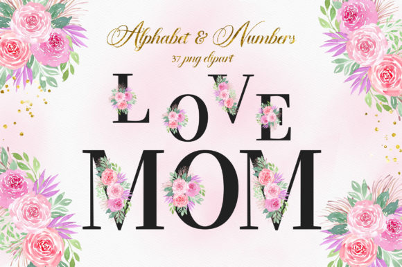 Pink Floral Alphabet Numbers Clipart: A Strategic Asset for Creative Professionals