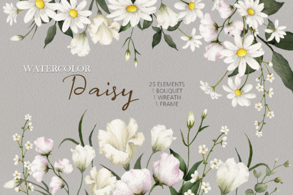 The Digital Canvas: Why Watercolor Daisy Floral Clipart is a Modern Creative Essential