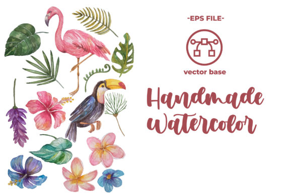 The Elegance of Floral and Fauna Tropical Watercolor