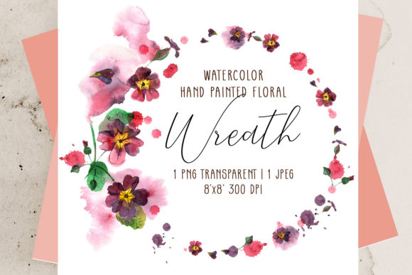 The Versatile Charm of a Watercolor Floral Wreath with Petunias