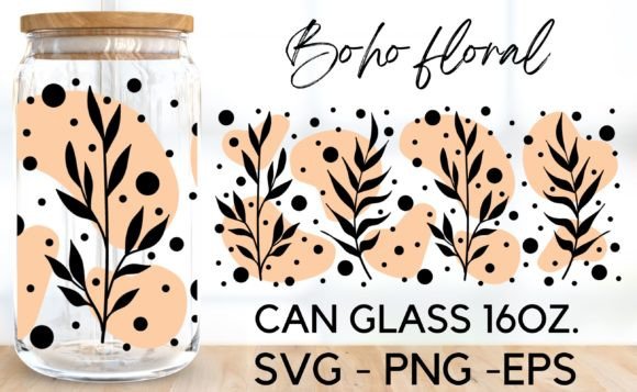 Understanding Boho Floral Style Can Glass Wrap SVG for Crafting