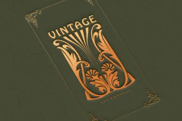 Vintage Floral Label Elements for Designers
