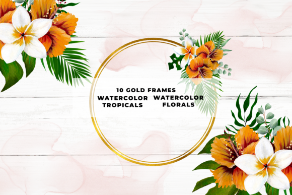Your Guide to Gold Tropical Floral Borders